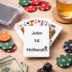 Personalisierte Holland Fußball-Spielnacht Spielkarten