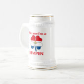 Personalisierte Holländer küssen mich, den ich Bierglas (Vorderseite Links)