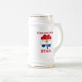Personalisierte Holländer küssen mich, den ich Bierglas (VorderseiteRechts)