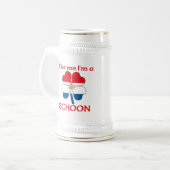 Personalisierte Holländer küssen mich, den ich Bierglas (Vorderseite Links)