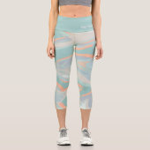 Personalisierte Holographische Camouflage Capri Leggings (Vorderseite)