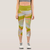 Personalisierte Holographische Camouflage Capri Leggings (Vorderseite)
