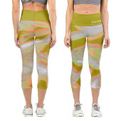 Personalisierte Holographische Camouflage Capri Leggings
