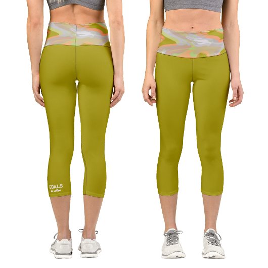 Personalisierte Holographische Camouflage Capri Leggings