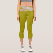 Personalisierte Holographische Camouflage Capri Leggings (Vorderseite)