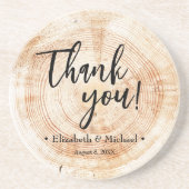 Personalisierte Holzbellringe - Dankeschön für Hoc Getränkeuntersetzer (Vorne)