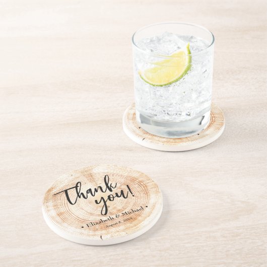 Personalisierte Holzbellringe - Dankeschön für Hoc Getränkeuntersetzer (Seite)