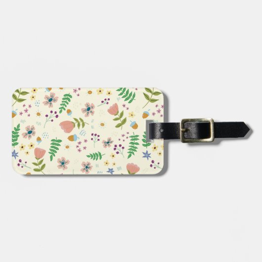 Personalisierte Holzflorencreme-Gepäckmarke Gepäckanhänger (Vorderseite horizontal)