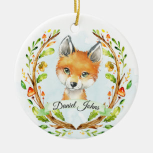 Personalisierte Holzfußverzierung für Kleinkinde Keramik Ornament