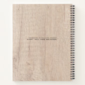 Personalisierte Holzhausgemachte Liebe Rezept Notizblock (Rückseite)