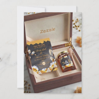 Personalisierte Holzkiste als Geschenk für Hochzei Einladung