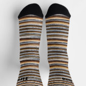 Personalisierte Holzkörner Streifen Socken (Oben)
