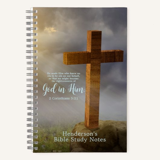 Personalisierte Holzkreuz-Verse Notizblock (Vorderseite)