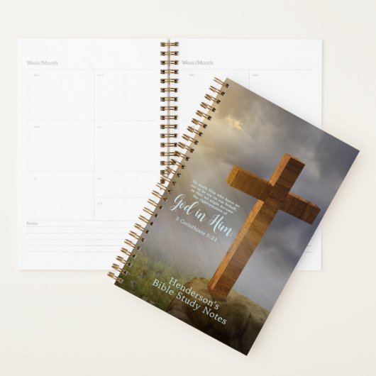 Personalisierte Holzkreuz-Verse Planer (Anzeige)