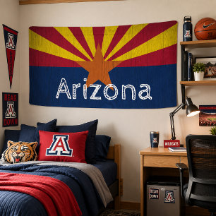 Personalisierte Holzmaserung Arizona Starburst-Fla Banner