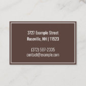 Personalisierte "Holzpaneele" (UK/Euro) Visitenkarte (Rückseite)