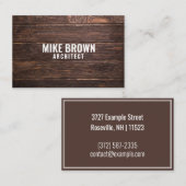 Personalisierte "Holzpaneele" (UK/Euro) Visitenkarte (Vorne/Hinten)