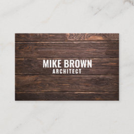 Personalisierte "Holzpaneele" (UK/Euro) Visitenkarte