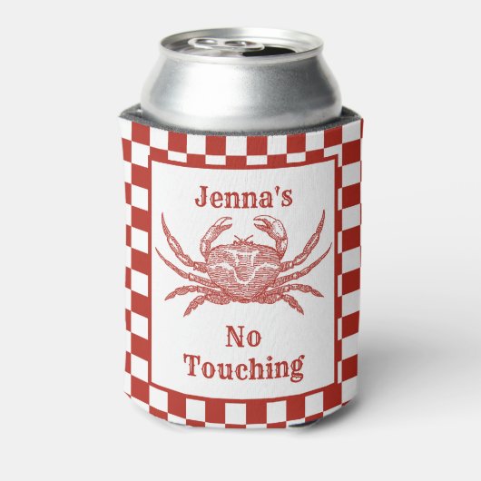 Personalisierte Holzschnitzel mit Karton Dosenkühler (Kanne Rückseite)