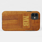 personalisierte Holzstruktur Case-Mate iPhone Hülle (Rückseite (Horizontal))
