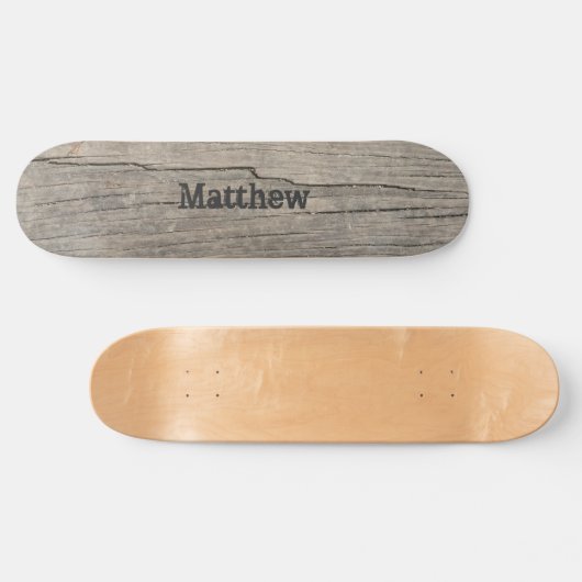 Personalisierte Holzstruktur Skateboard (Horizontal)