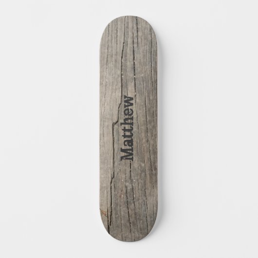 Personalisierte Holzstruktur Skateboard (Vorderseite)