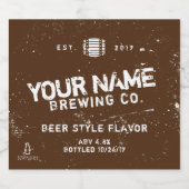 Personalisierte Homebrew-Bier Kombucha Labels Bierflaschenetikett (Einzelnes Label)