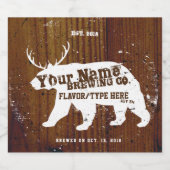 Personalisierte Homebrew-Biermarken Bierflaschenetikett (Einzelnes Label)