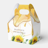 Personalisierte Honey Bee Birthday I Baby Dusche Geschenkschachtel (Rückseite)