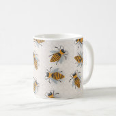 Personalisierte Honey Bees Hive Design Coffee Tass Kaffeetasse (VorderseiteRechts)