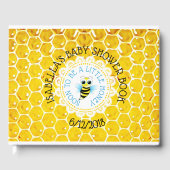 Personalisierte Honeybee Bumblebee Baby Shower Boo Gästebuch (Vorderseite)