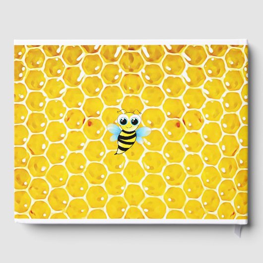 Personalisierte Honeybee Bumblebee Baby Shower Boo Gästebuch (Rückseite)