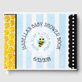 Personalisierte Honeybee Bumblebee Baby Shower Boo Gästebuch (Vorderseite)