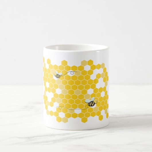 Personalisierte Honeycomb Bee Tasse (Mittel)