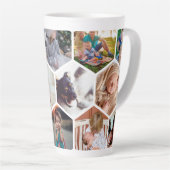 Personalisierte Honeycomb Family Fotos Custom Milchtasse (Rechte Ecke)
