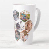 Personalisierte Honeycomb Family Fotos Custom Milchtasse (Rechte Ecke)