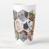 Personalisierte Honeycomb Family Fotos Custom Milchtasse (Vorderseite)