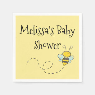 Personalisierte Honig-Bienen-Baby-Dusche Serviette