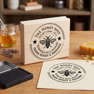 Personalisierte Honig-Etikett- und Packungs-Briefm Gummistempel