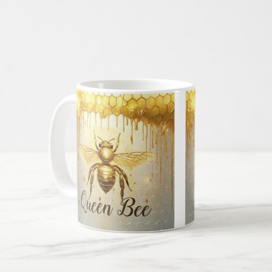 Personalisierte Honigbiene Kaffeetasse (Vorderseite Links)