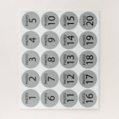 Personalisierte horizontale 20 FOTOKOLLAGE Puzzle (Vertikal)
