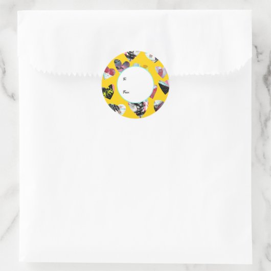 Personalisierte Hörproben Runder Aufkleber (Tasche)