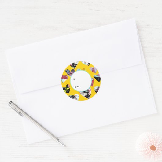 Personalisierte Hörproben Runder Aufkleber (Umschlag)