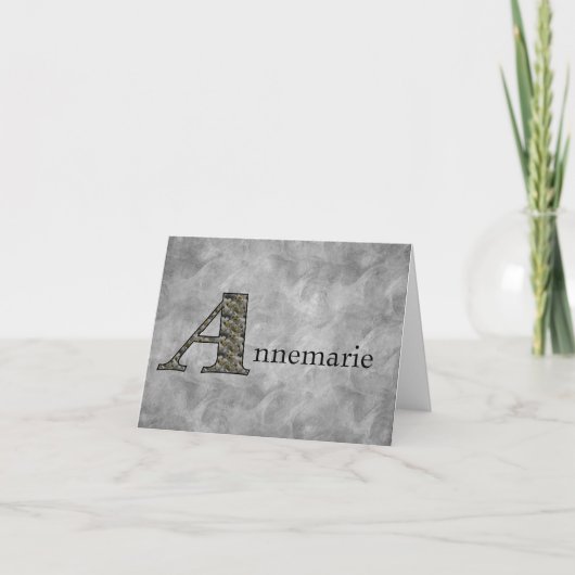 Personalisierte Hortensienblumen mit Anfangsbuchst (Vorderseite)