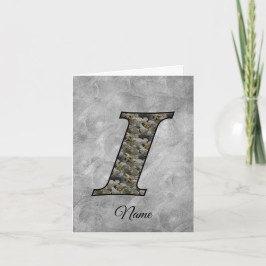 Personalisierte Hortensienblumen mit Monogramm Anf (Vorderseite)