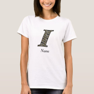 Personalisierte Hortensienblumen mit Monogramm Anf T-Shirt