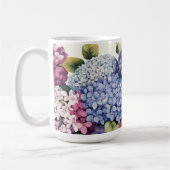 Personalisierte Hortensienblüten Kaffeetasse (Links)