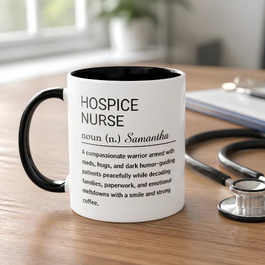 Personalisierte Hospiz-Krankenschwester-Definition Kaffeetasse