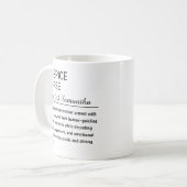 Personalisierte Hospiz-Krankenschwester-Definition Kaffeetasse (Vorderseite Links)