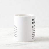 Personalisierte Hospiz-Krankenschwester-Definition Kaffeetasse (Mittel)